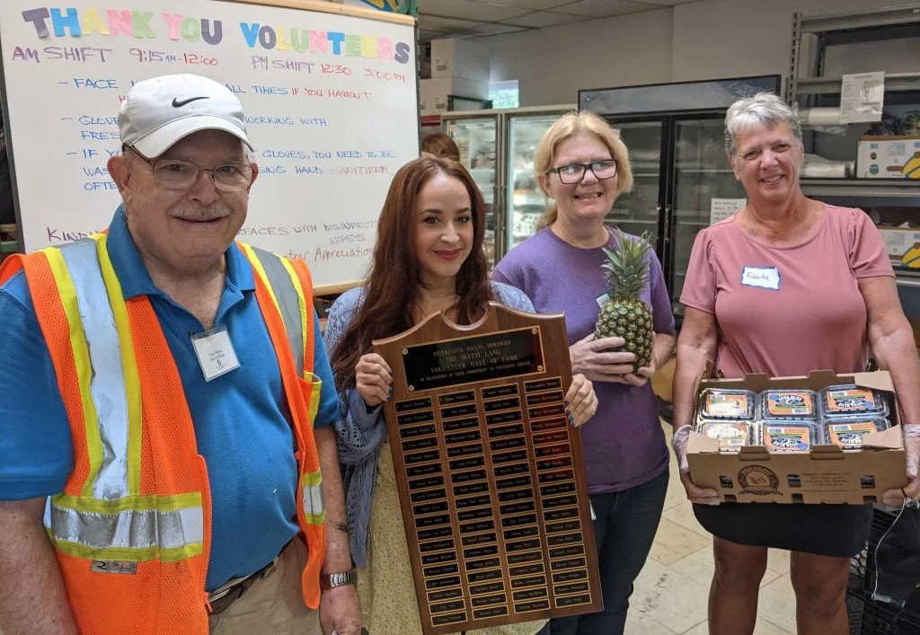 A group of Hall of Fame volunteers