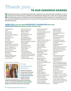 Annual Report donor list