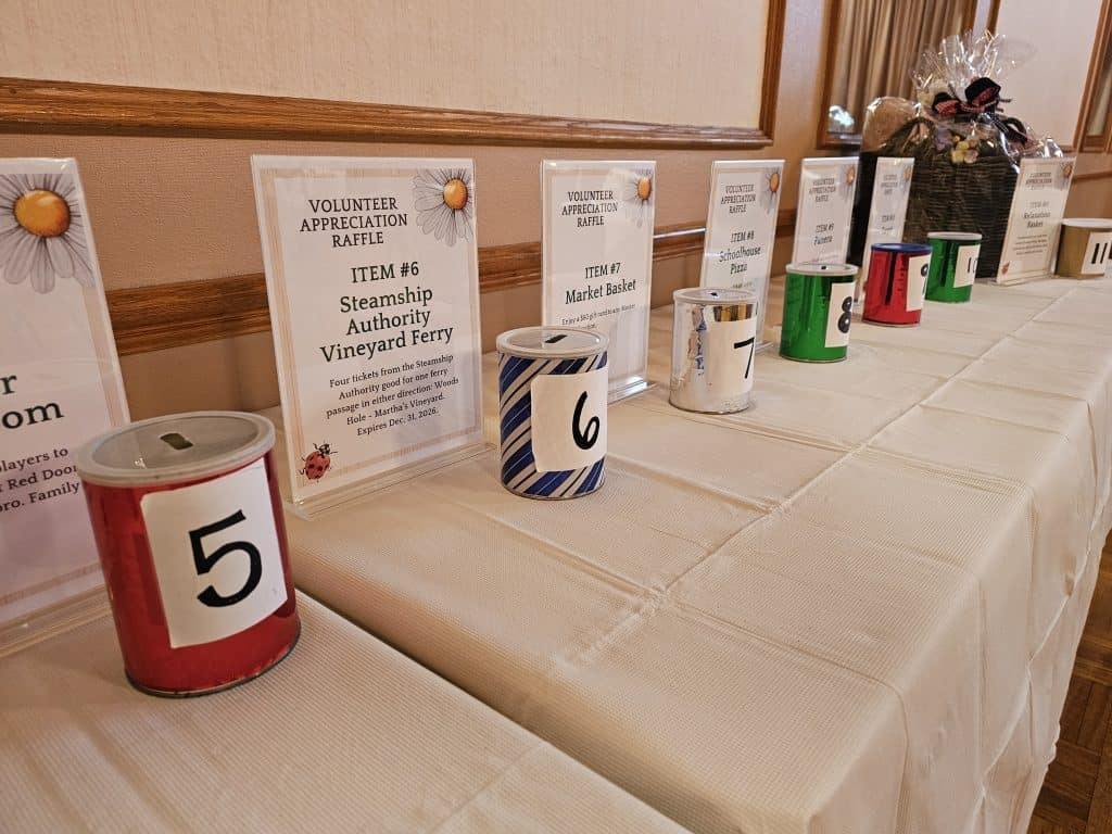 Raffle at Interfaith's 2025 Volunteer Appreciation event Aug. 14.