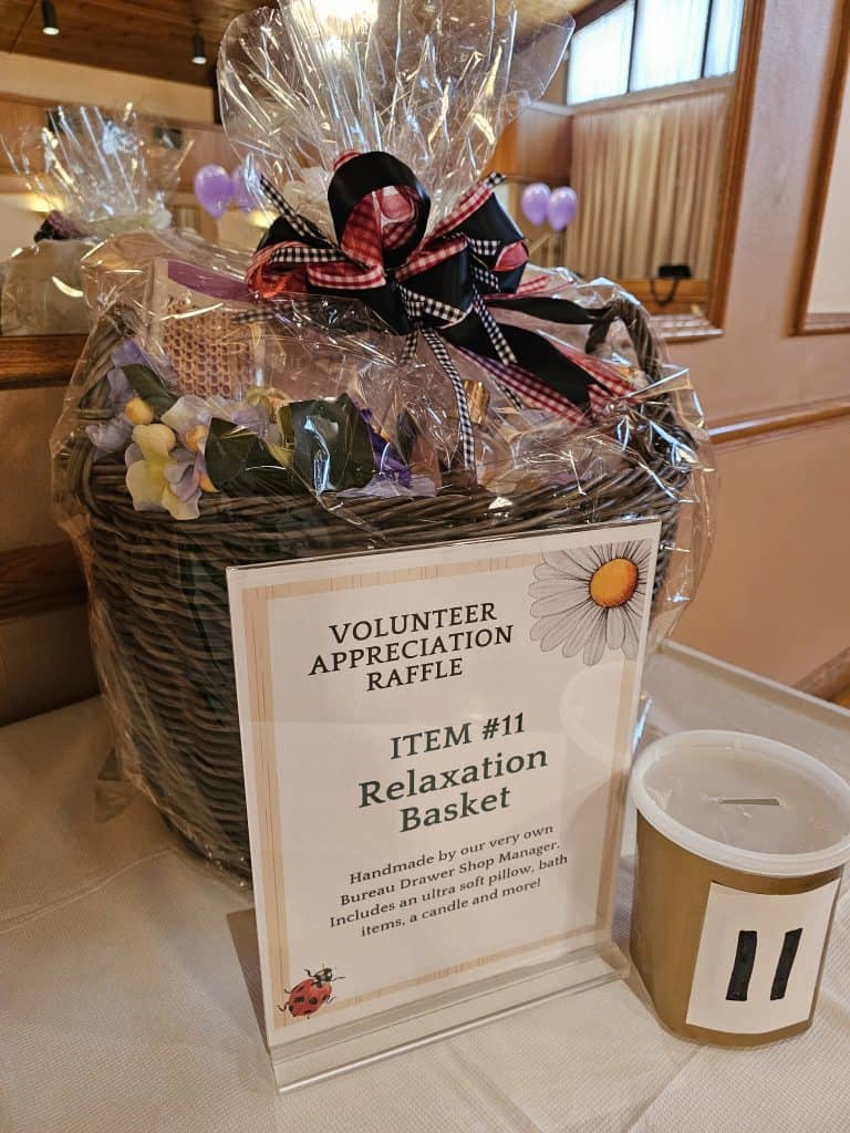 Raffle at Interfaith's 2025 Volunteer Appreciation event Aug. 14.