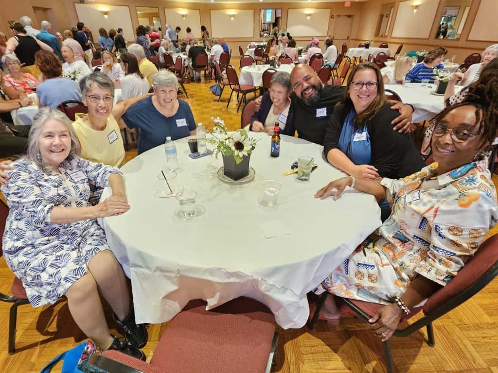 Interfaith volunteers and guests at the 2025 Volunteer Appreciation event Aug. 14.