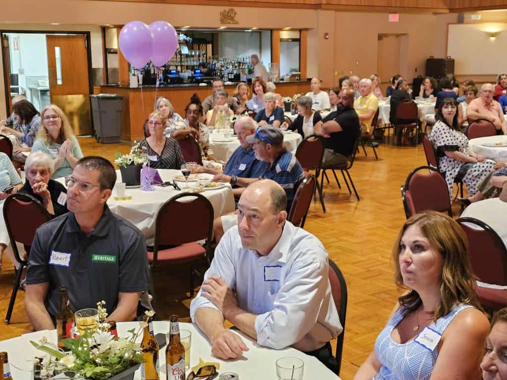 Interfaith volunteers and guests at the 2025 Volunteer Appreciation event Aug. 14.
