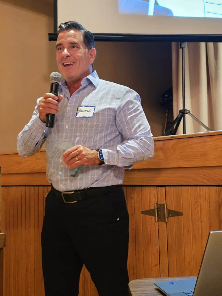 The Heritage Companies' Michael Kiley at Interfaith's 2025 Volunteer Appreciation event Aug. 14.