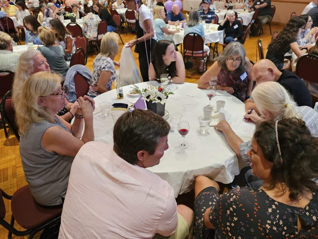 Interfaith volunteers and guests at the 2025 Volunteer Appreciation event Aug. 14.
