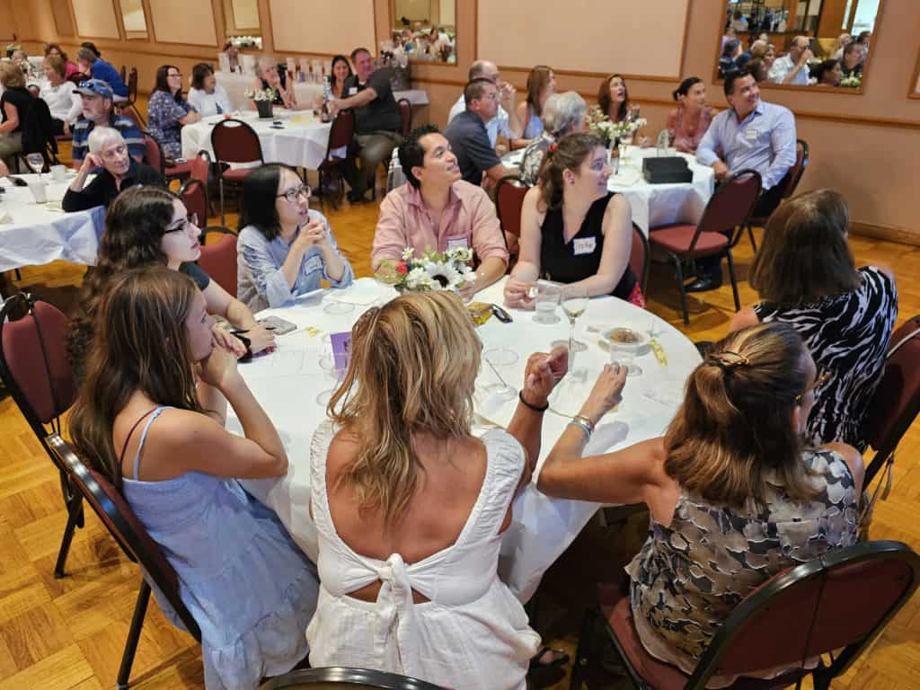 Interfaith volunteers and guests at the 2025 Volunteer Appreciation event Aug. 14.
