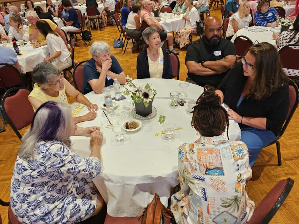 Interfaith volunteers and guests at the 2025 Volunteer Appreciation event Aug. 14.