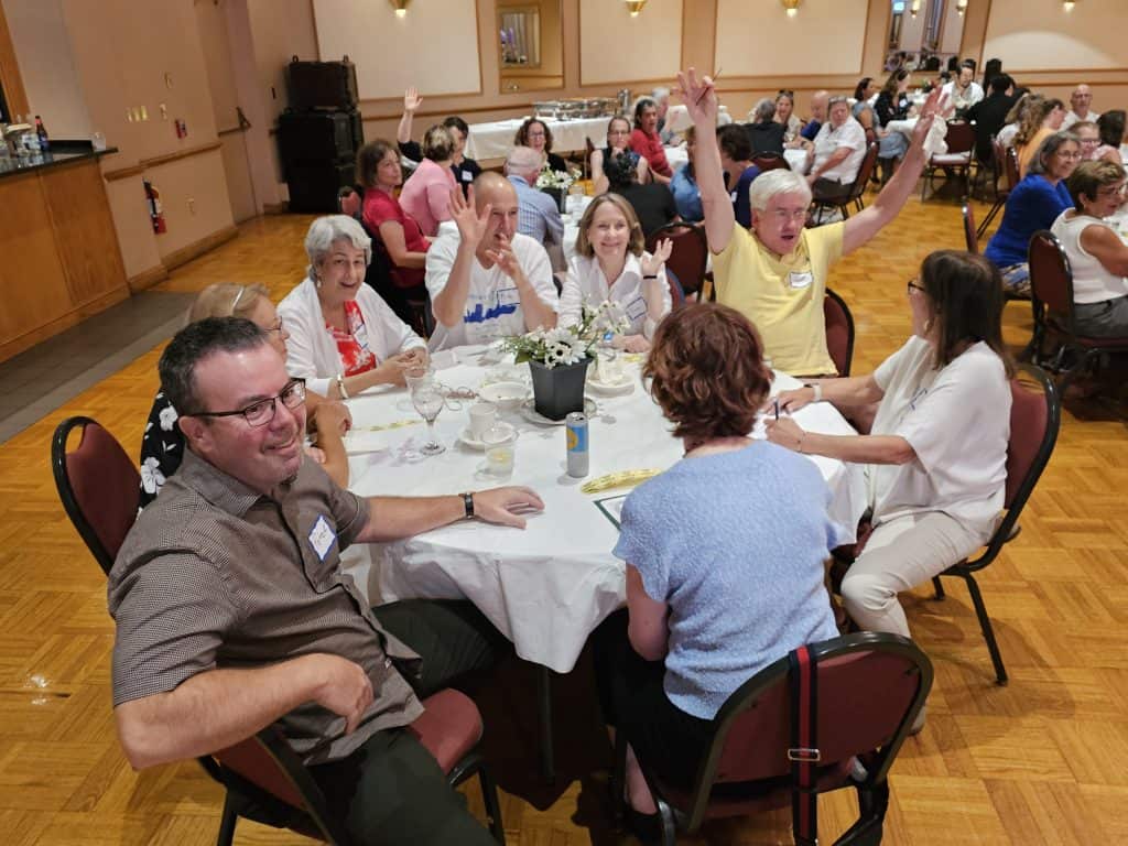 Interfaith volunteers and guests at the 2025 Volunteer Appreciation event Aug. 14.