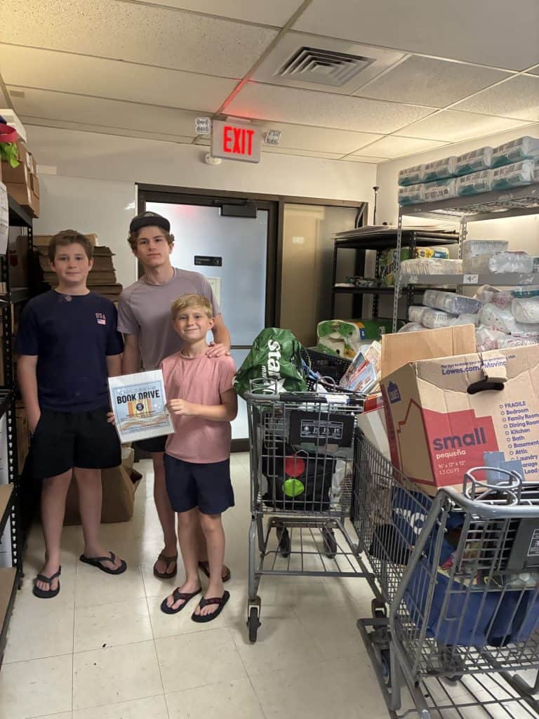 The Spadea Family has run a book drive every spring for the past several years. They recently visited Interfaith to drop off three shopping carts full of kids books!