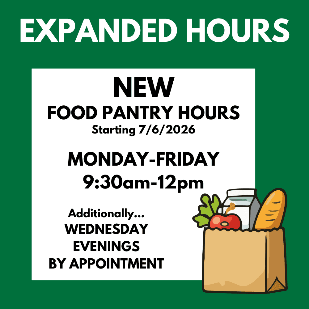 New Food Pantry Hours