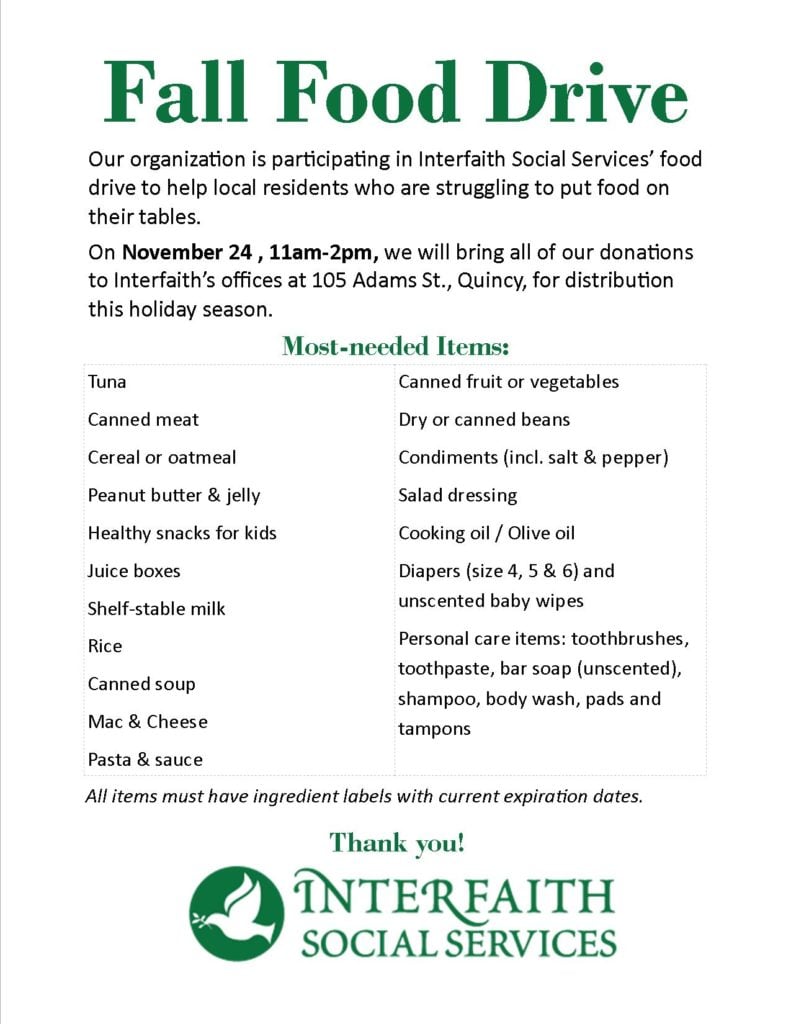 Thanksgiving Food Drive - Interfaith Social Services